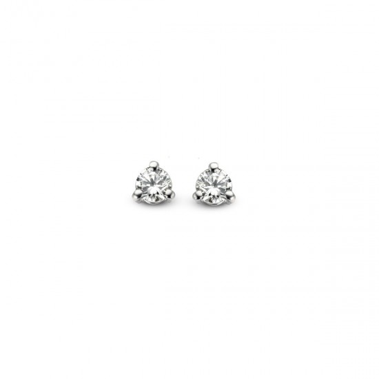 BOUCLES D'OREILLES OR BLANC DIAMANT