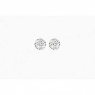 BOUCLES D'OREILLE OR BLANC DIAMANT