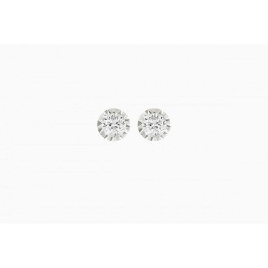 BOUCLES D'OREILLE OR BLANC DIAMANT