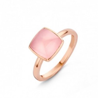 BAGUE QUARTZ ROSE ET NACRE