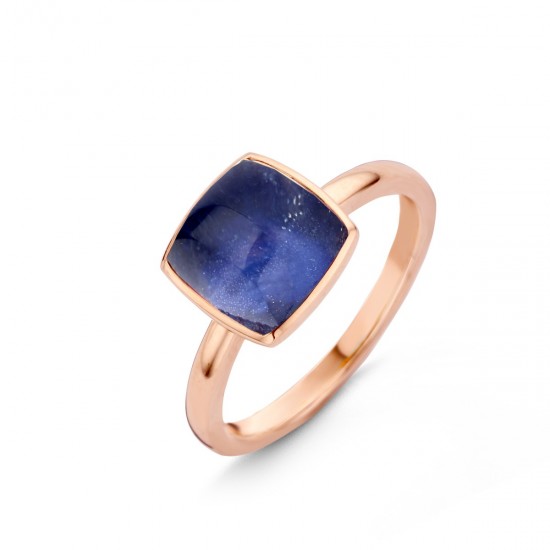 BAGUE SODALITE, QUARTZ ET NACRE