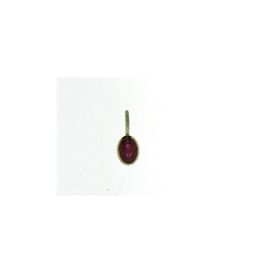 PENDENTIF RUBIS ET DIAMANTS