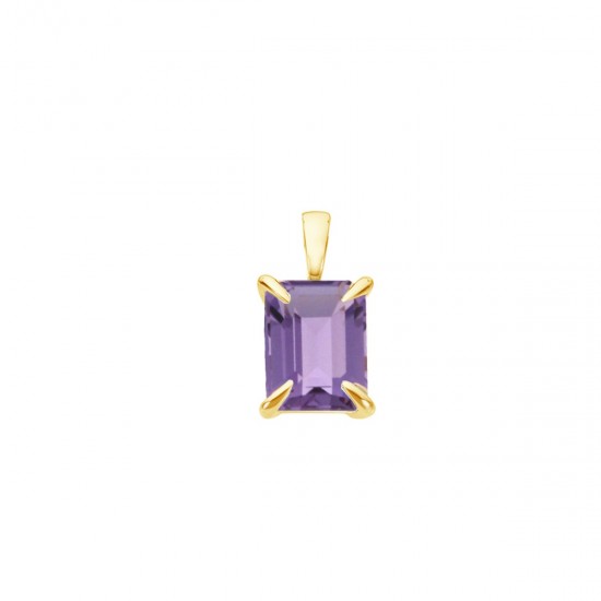 PENDENTIF EN OR ET AMETHYSTE