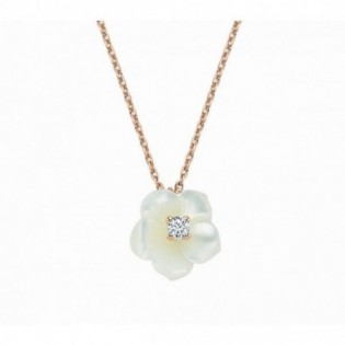 COLLIER FLEUR NACRE ET DIAMANT