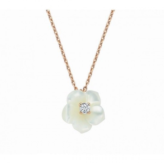 COLLIER FLEUR NACRE ET DIAMANT