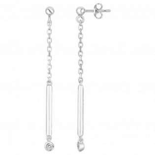 BOUCLES D'OREILLES ARGENT DIAMANT LA GARCONNE