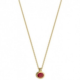 COLLIER RUBIS ET DIAMANT