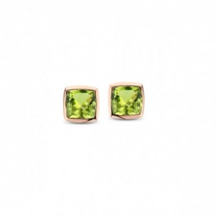 BOUCLES D'OREILLES EN OR ET PERIDOT