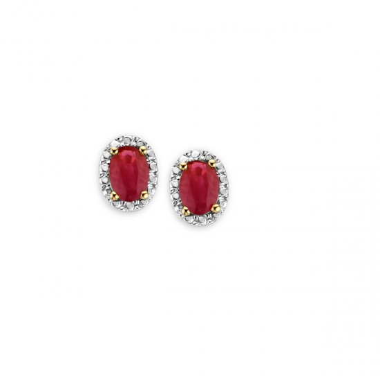 BOUCLES D'OREILLES OR ET RUBIS