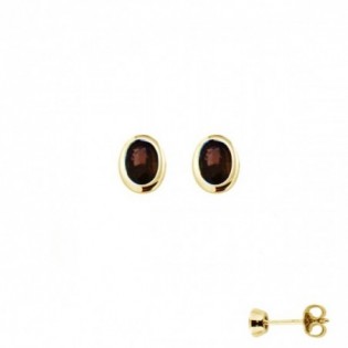 BOUCLES D'OREILLES OR ET RUBIS