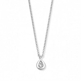 COLLIER EN OR BLANC ET DIAMANT