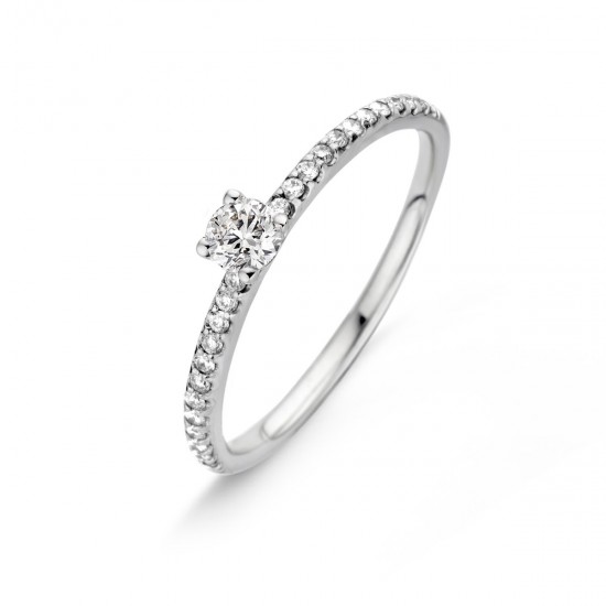 SOLITAIRE DIAMANT EN OR BLANC