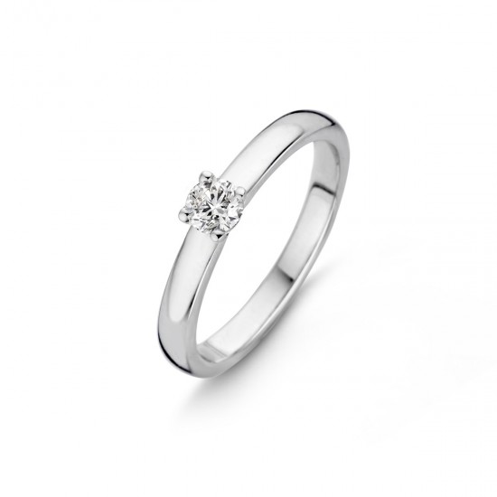 SOLITAIRE DIAMANT EN OR BLANC