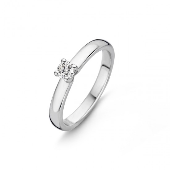 SOLITAIRE DIAMANT EN OR BLANC