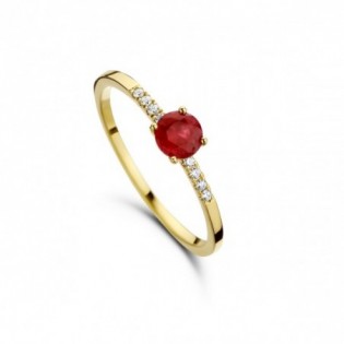 BAGUE RUBIS ET DIAMANTS