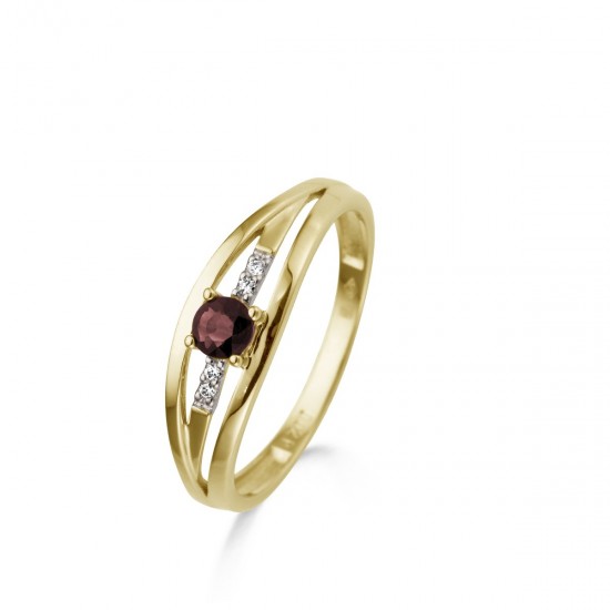 BAGUE RUBIS ET DIAMANTS