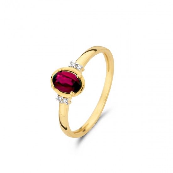 BAGUE RUBIS ET DIAMANTS