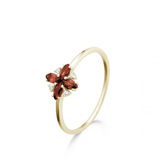 BAGUE COMPOSITION RUBIS ET DIAMANTS