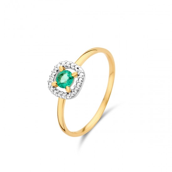 BAGUE ENTOURAGE EMERAUDE