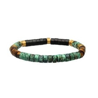 BRACELET TURQUOISE UNAKITE ET AGATE