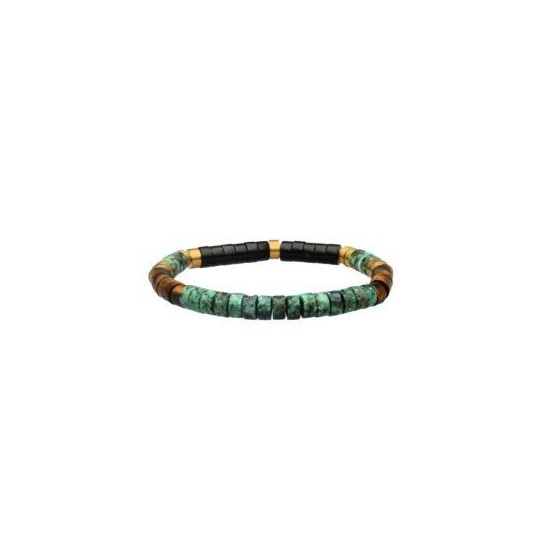 BRACELET TURQUOISE UNAKITE ET AGATE