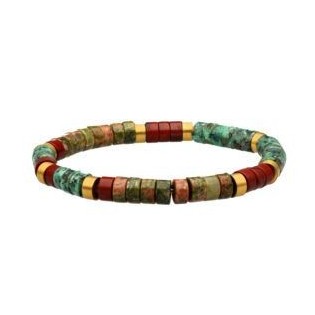 BRACELET UNAKITE TURQUOISE ET JASPE