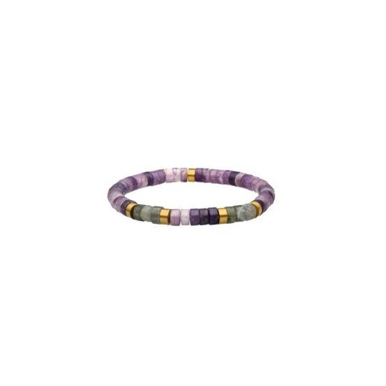 BRACELET AMETHYSTE ET PIERRE DE LUNE