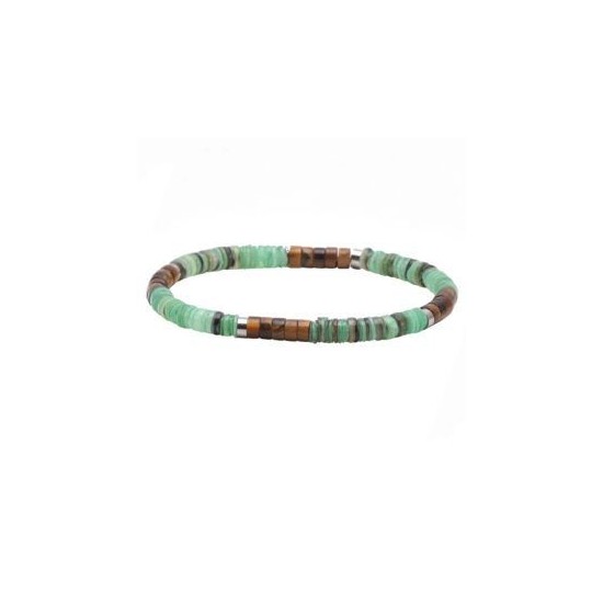 BRACELET TURQUOISE ET OEIL DE TIGRE