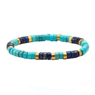 BRACELET JASPE ET TURQUOISE