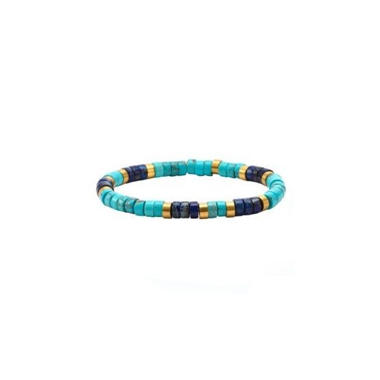 BRACELET JASPE ET TURQUOISE