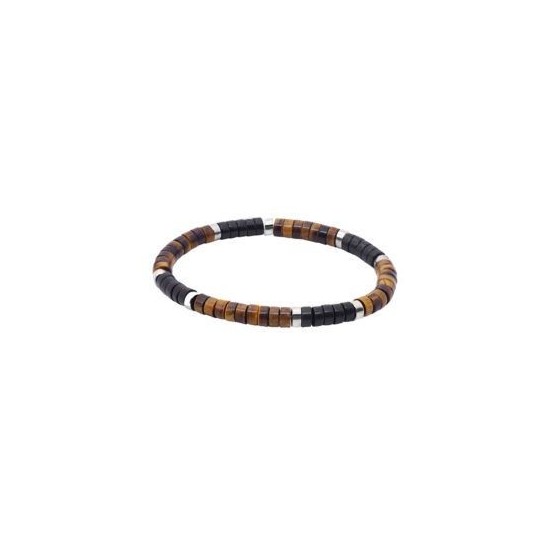 BRACELET OEIL DE TIGRE ET AGATE