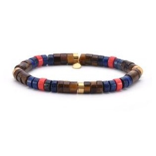 BRACELET LAPIS JASPE ET OEIL DE TIGRE