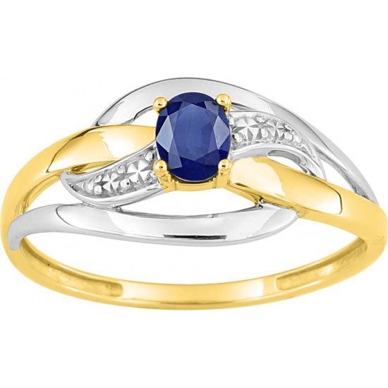 BAGUE EN OR ET SAPHIR