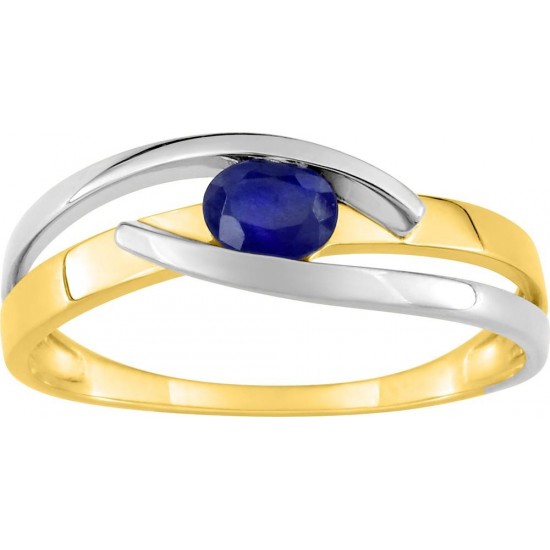 BAGUE EN OR ET SAPHIR