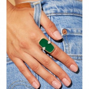 BAGUE BE MAAD ONYX VERT