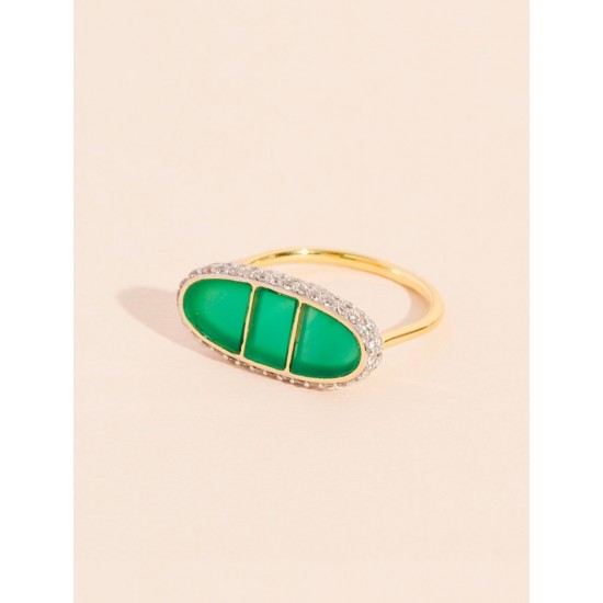 BAGUE BE MAAD ONYX VERT