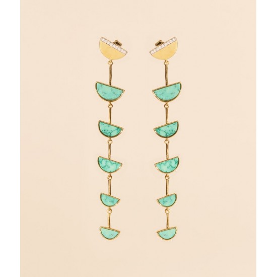 BOUCLES D'OREILLES BE MAAD TURQUOISE