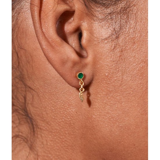 MONO BOUCLE D'OREILLE BE MAAD ONYX VERT