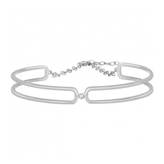 BRACELET EN ARGENT ET DIAMANT LA GARCONNE