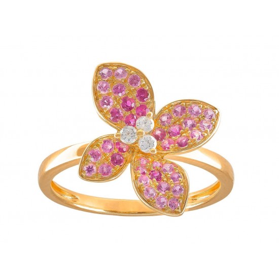 BAGUE FLEUR OR