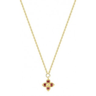 COLLIER OR JAUNE RUBIS ET DIAMANT