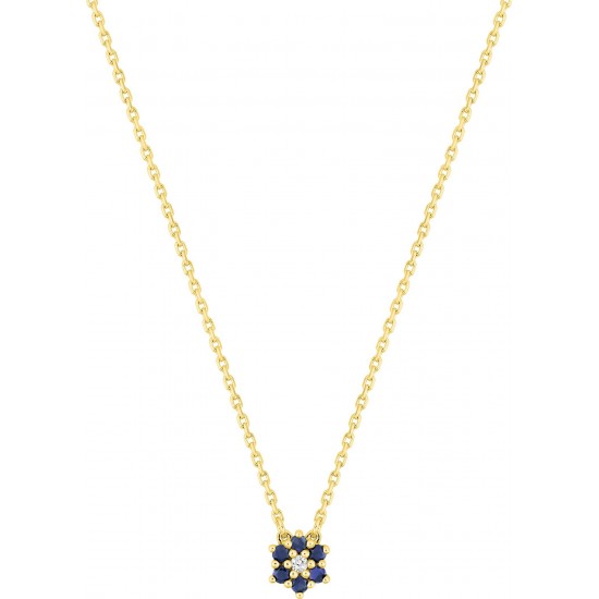 COLLIER OR JAUNE SAPHIRS DIAMANT