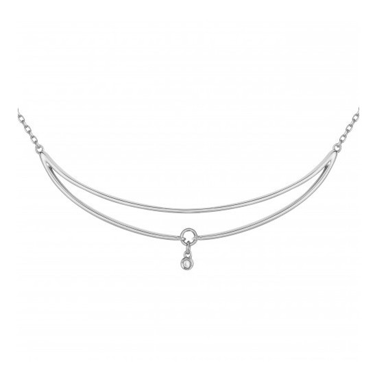 COLLIER ARGENT ET DIAMANT