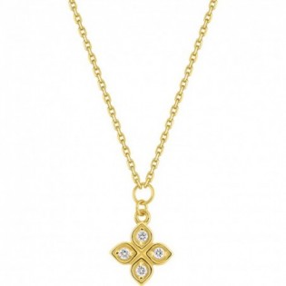 COLLIER OR JAUNE ET DIAMANTS